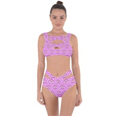 Paulownia Flowers Japanese Style Bandaged Up Bikini Set 