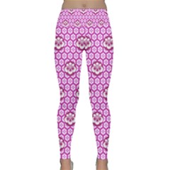 Paulownia Flowers Japanese Style Lightweight Velour Classic Yoga Leggings