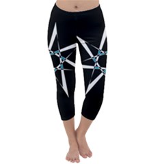 Star Sky Design Decor Capri Winter Leggings 