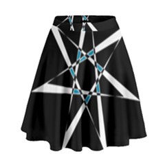 Star Sky Design Decor High Waist Skirt by HermanTelo