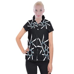 Star Sky Design Decor Women s Button Up Vest