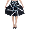 Star Sky Design Decor Flared Midi Skirt View1