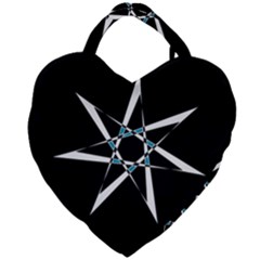 Star Sky Design Decor Giant Heart Shaped Tote by HermanTelo