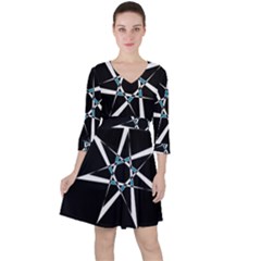 Star Sky Design Decor Ruffle Dress