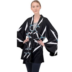 Star Sky Design Decor Velvet Kimono Robe by HermanTelo