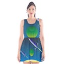 Rocket Spaceship Space Scoop Neck Skater Dress View1