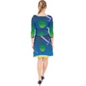 Rocket Spaceship Space Quarter Sleeve Front Wrap Dress View2