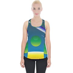 Rocket Spaceship Space Piece Up Tank Top