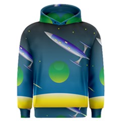 Rocket Spaceship Space Men s Overhead Hoodie