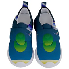 Rocket Spaceship Space Kids  Velcro No Lace Shoes