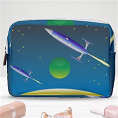 Rocket Spaceship Space Make Up Pouch (medium)