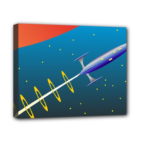 Rocket Spaceship Space Galaxy Canvas 10  X 8  (stretched) by HermanTelo