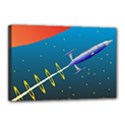 Rocket Spaceship Space Galaxy Canvas 18  x 12  (Stretched) View1