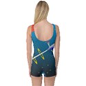 Rocket Spaceship Space Galaxy One Piece Boyleg Swimsuit View2