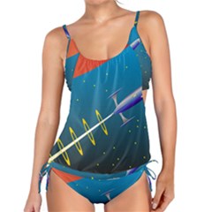 Rocket Spaceship Space Galaxy Tankini Set