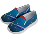 Rocket Spaceship Space Galaxy Kids  Lightweight Slip Ons View2