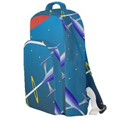 Rocket Spaceship Space Galaxy Double Compartment Backpack by HermanTelo