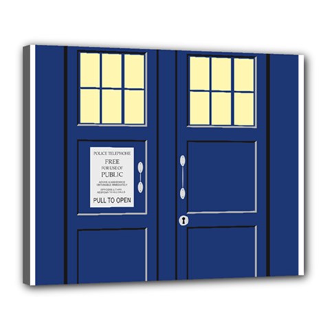 Tardis Doctor Who Time Travel Canvas 20  X 16  (stretched)