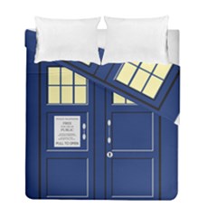 Tardis Doctor Who Time Travel Duvet Cover Double Side (full/ Double Size)