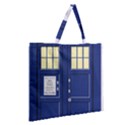 Tardis Doctor Who Time Travel Zipper Large Tote Bag View2