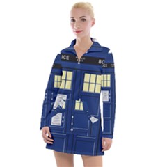 Tardis Doctor Who Time Travel Women s Long Sleeve Casual Dress by HermanTelo