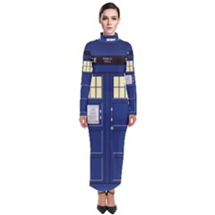 Tardis Doctor Who Time Travel Turtleneck Maxi Dress