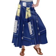 Tardis Doctor Who Time Travel Satin Palazzo Pants