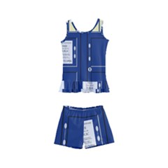 Tardis Doctor Who Time Travel Kids  Boyleg Swimsuit