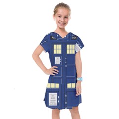 Tardis Doctor Who Time Travel Kids  Drop Waist Dress