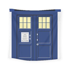 Tardis Doctor Who Time Travel Square Tapestry (small)