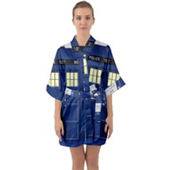 Tardis Doctor Who Time Travel Quarter Sleeve Kimono Robe