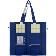 Tardis Doctor Who Time Travel Canvas Travel Bag by HermanTelo