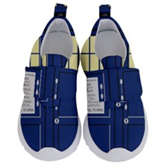 Tardis Doctor Who Time Travel Kids  Velcro No Lace Shoes