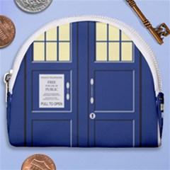 Tardis Doctor Who Time Travel Horseshoe Style Canvas Pouch by HermanTelo