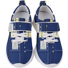 Tardis Doctor Who Time Travel Kids  Velcro Strap Shoes