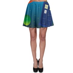 Tardis Doctor Time Travel Skater Skirt by HermanTelo