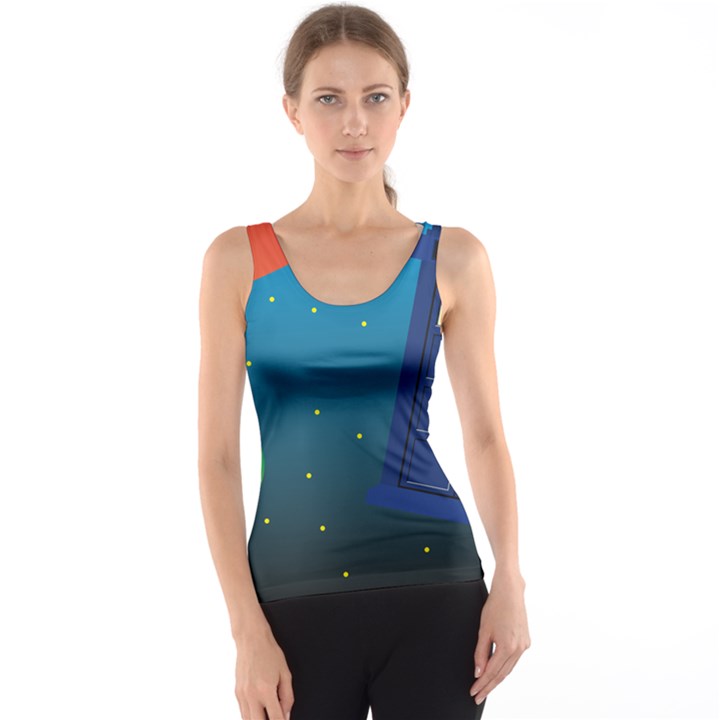 Tardis Doctor Time Travel Tank Top