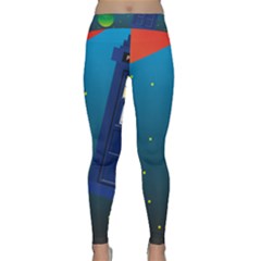 Tardis Doctor Time Travel Classic Yoga Leggings