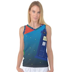 Tardis Doctor Time Travel Women s Basketball Tank Top