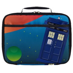 Tardis Doctor Time Travel Full Print Lunch Bag by HermanTelo