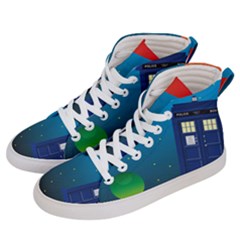 Tardis Doctor Time Travel Men s Hi-top Skate Sneakers by HermanTelo