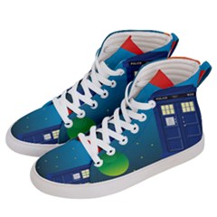 Tardis Doctor Time Travel Women s Hi-top Skate Sneakers by HermanTelo