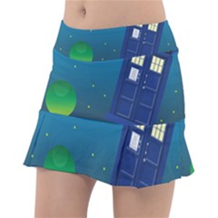 Tardis Doctor Time Travel Tennis Skirt