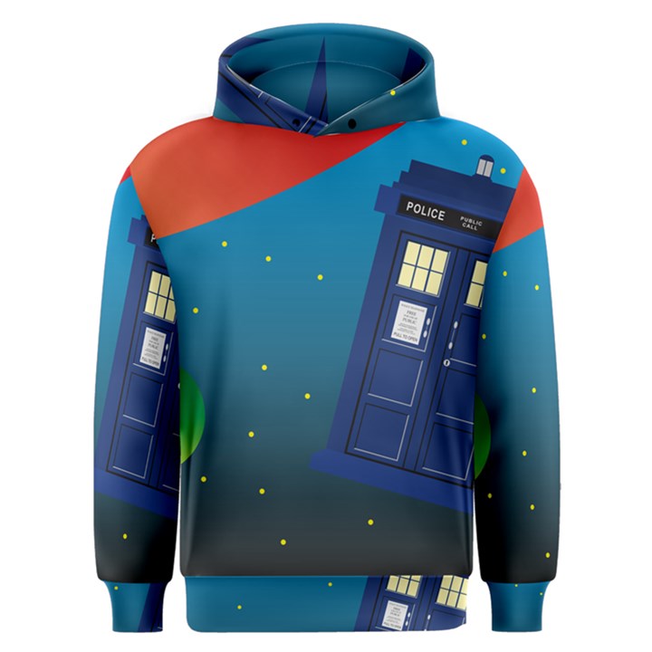 Tardis Doctor Time Travel Men s Overhead Hoodie