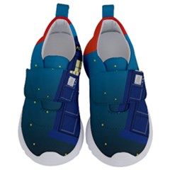 Tardis Doctor Time Travel Kids  Velcro No Lace Shoes by HermanTelo