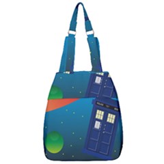 Tardis Doctor Time Travel Center Zip Backpack by HermanTelo