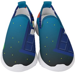 Tardis Doctor Time Travel Kids  Slip On Sneakers by HermanTelo