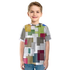 Wallpaper Texture Plaid Kids  Sport Mesh Tee