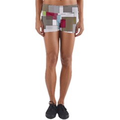 Wallpaper Texture Plaid Yoga Shorts