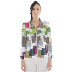 Wallpaper Texture Plaid Women s Windbreaker